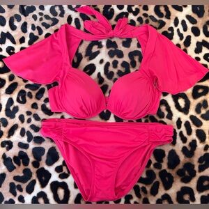 Like new MK swim butterfly sleeves bikini